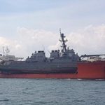 USS John S. McCain leaves Singapore